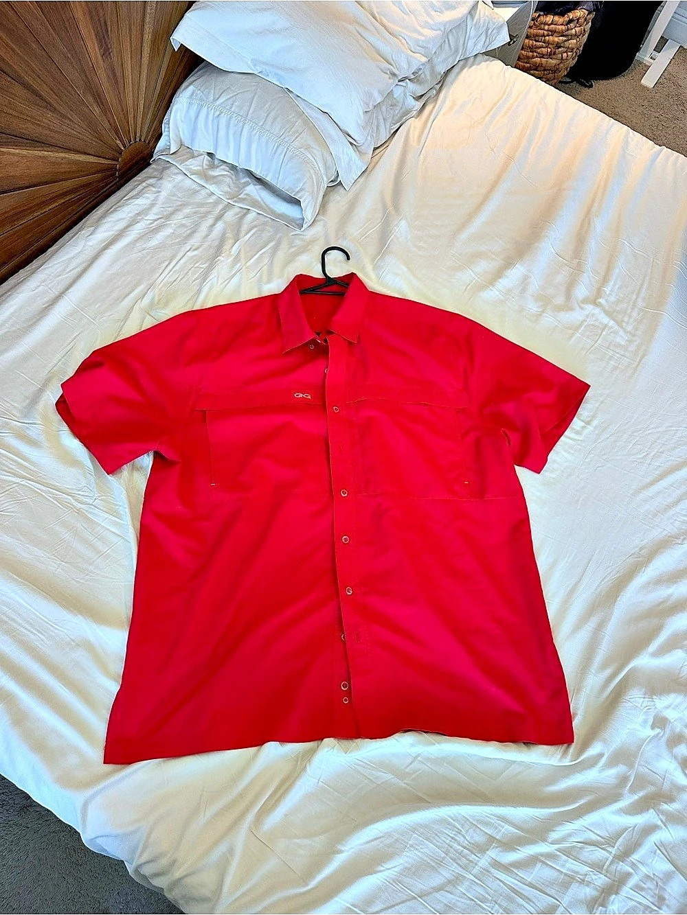 Gameguard Red Short Sleeve Button-Up Shirt
